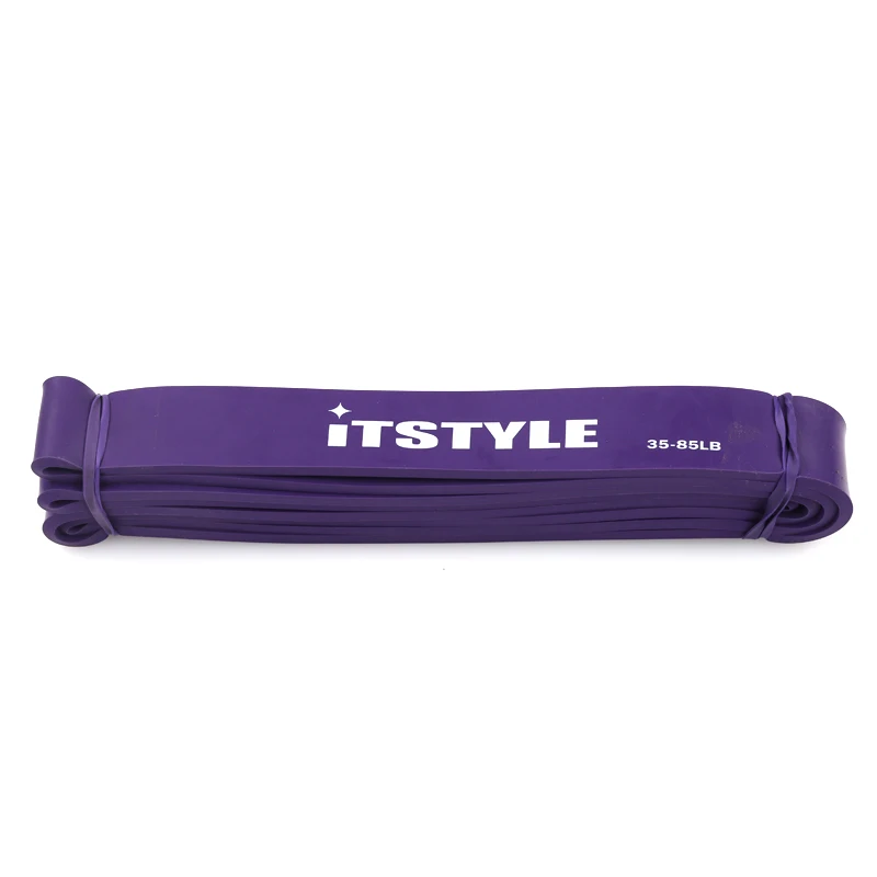Purple 85LB 4" 208 см эспандер из натуральной латексной резины с петлей для тренажерного зала усиленная эластичная лента для тренировок и фитнеса - Цвет: Purple 85LB
