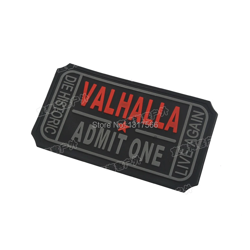 VALHALLA принять один 3D ПВХ пластырь резиновые пластыри Военная Тактическая повязка