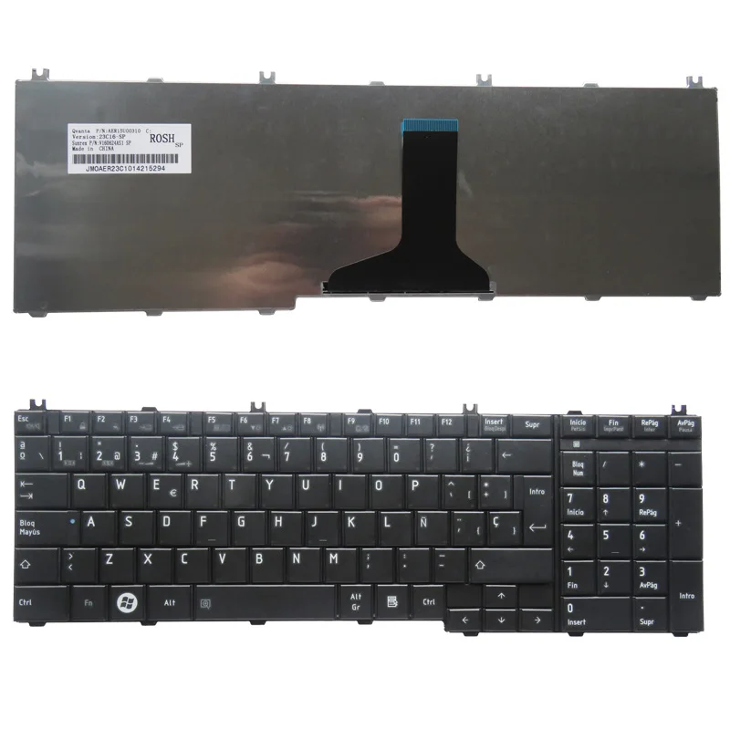 Клавиатура для ноутбука toshiba Satellite C650 C655 C655D C660 C665 C670 L650 L655 L670 L675 L750 L755 SP черная