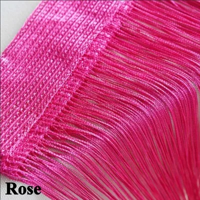 Rose Модное украшение, кисточка, занавеска, нить, бахрома, оконная панель, перегородка для комнаты, милая полоска, кисточка для свадьбы, кофейня - Цвет: Rose