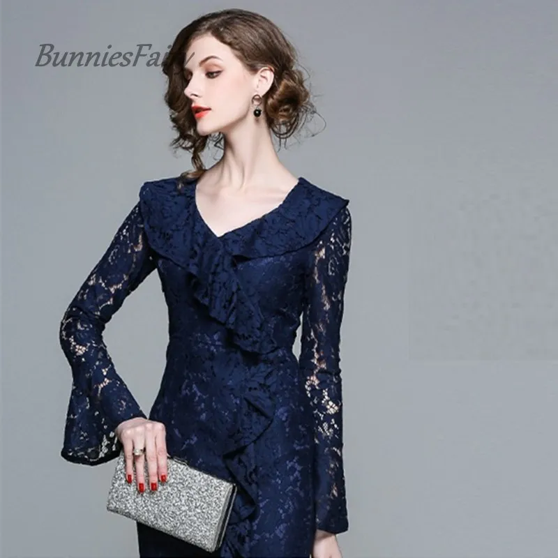 BunniesFairy 2018 королевское Дворцовое элегантное стильное платье с расклешенными