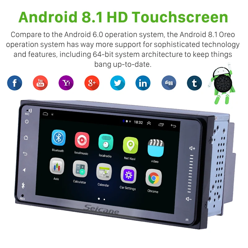 Автомобильный мультимедийный плеер Seicane 7 &quot GPS 2Din Android 9 1 для TOYOTA RAV4 2001-2008 /Camry 2006 2007