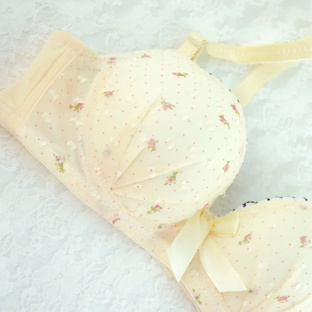 Бюстгальтер пуш ап женский с цветочным принтом 32 36B|women underwire bra|floral braunderwear underwear |