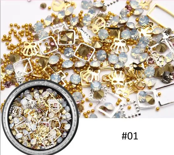 AJS01-16-1 Новинка! 31 стиль заклепки блеск ногтей шпильки металлическое украшение/звездное небо дизайн ногтей поставка металлические шпильки/металлические части шпильки, JS01-1 - Цвет: AJS01-16-1