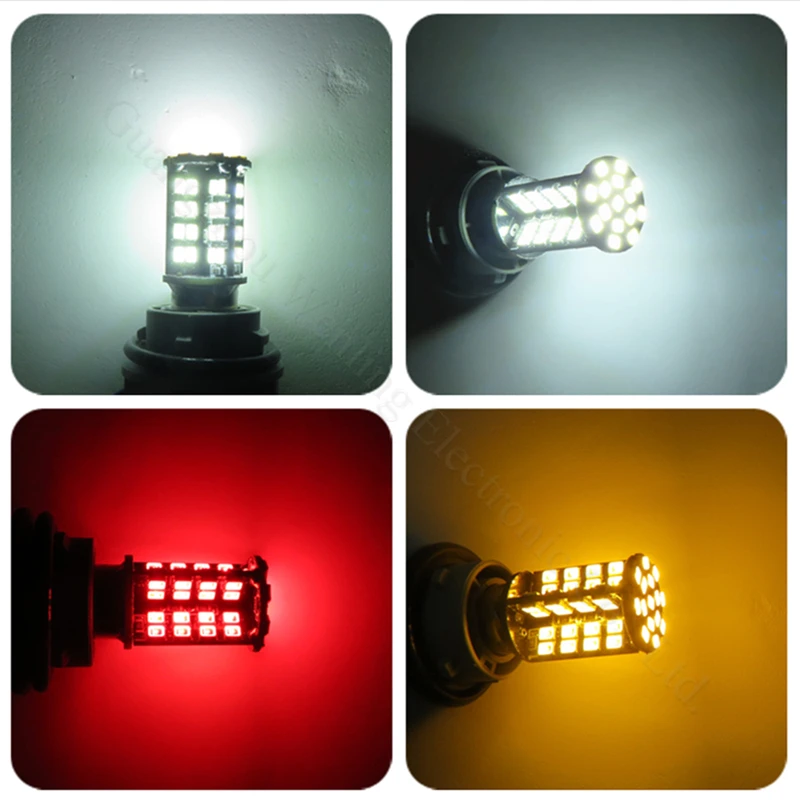 Светодиодные лампы WLJH 2x Canbus P21W LED 1156 BA15S автомобильные s 2835 SMD фонарь заднего хода