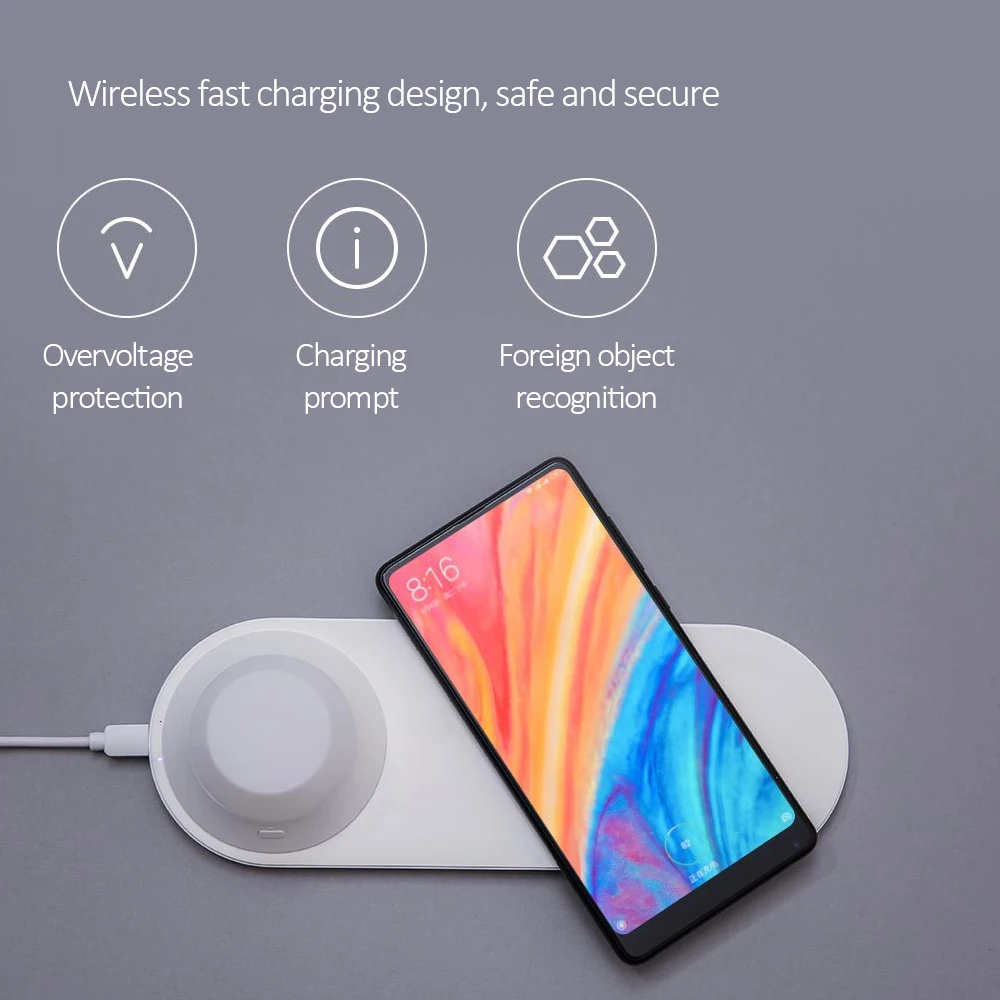 Xiaomi Йи светильник Беспроводной Зарядное устройство с светодиодный ночной Светильник магнитное притяжение Быстрая зарядка для iphone samsung huawei Xiaomi H30