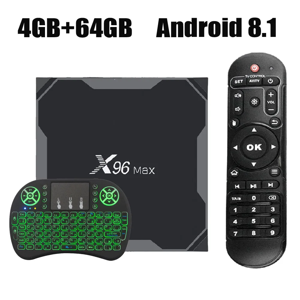 X96Max Smart tv BOX Android 8 1 Amlogic S905X2 4 Гб 64 четырехъядерный 2 4G и 5 ГГц двойной Wifi BT 1000M H.265 4K