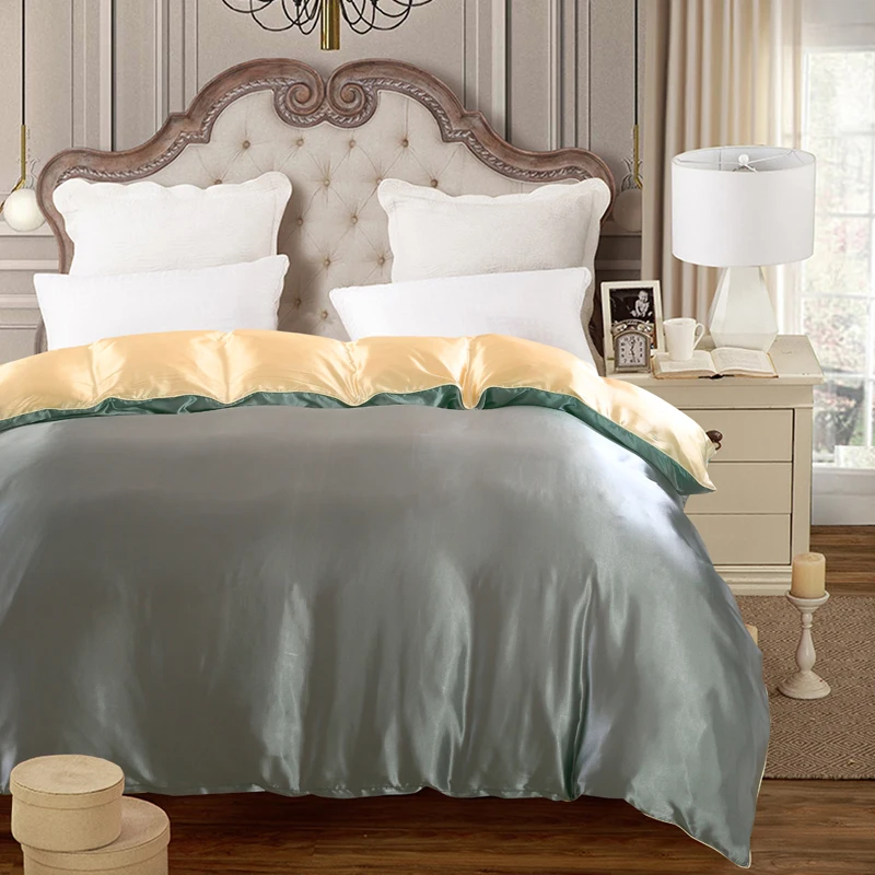 Роскошное шелковое покрывало верблюда/винно Красного цвета для двуспальной