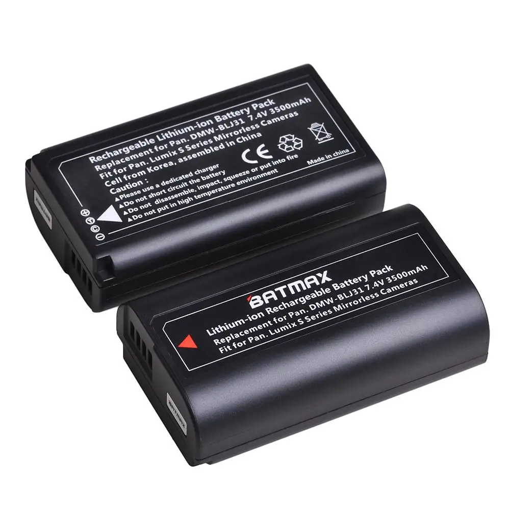 Batmax 2 шт. DMW-BLJ31 DMW BLJ31 LG литий-ионный аккумулятор для Panasonic LUMIX S1, S1R, S1H, LUMIX S серии беззеркальных камер