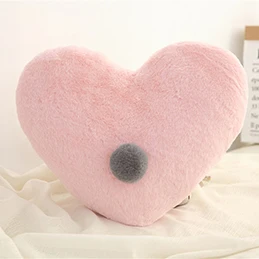 Heart heart Искусственный кроличий мех корона Сердце Луна Звезда Треугольник Форма плюшевая подушка полностью набитый искусственный кроличий мех подушка для женщин девочек - Цвет: Heart heart