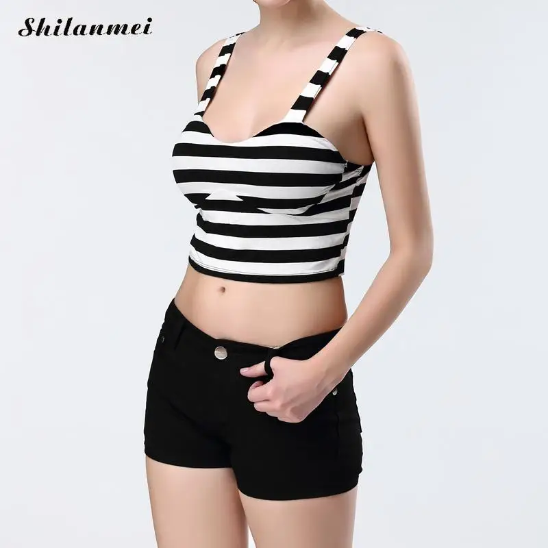 Женский бюстгальтер в полоску s регулируемый из модала со встроенным