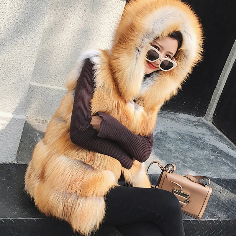 New Fox Fur Leather Fur Coat Ladies Single-Breasted Slim Warm Jacket Leather Grass Short Paragraph Fur Coat Temperament Wild05