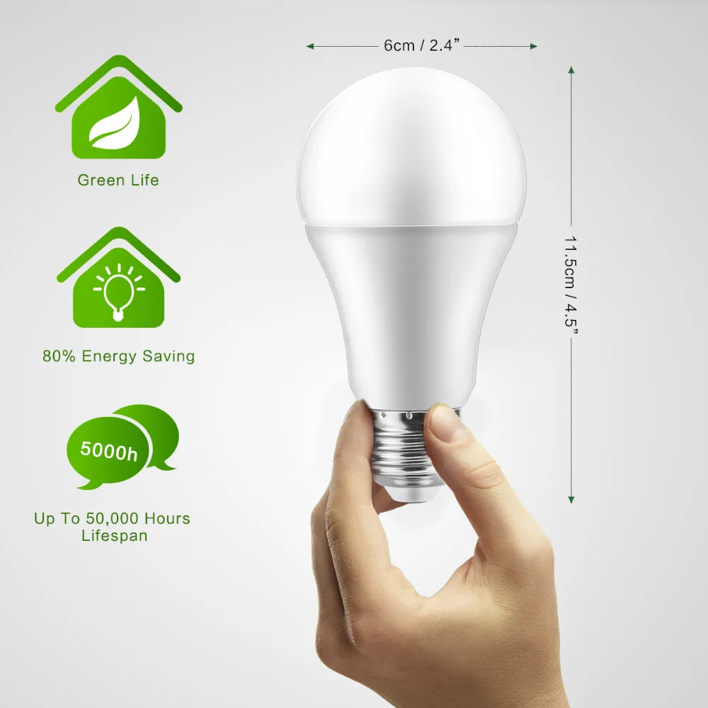 LemonBest E27 7 Вт Светодиодный светильник с датчиком 85-265 в 110 В 220 В автоматическая лампа с сумерками до рассвета Автоматическое включение/выключение для крыльца прихожей патио гаража
