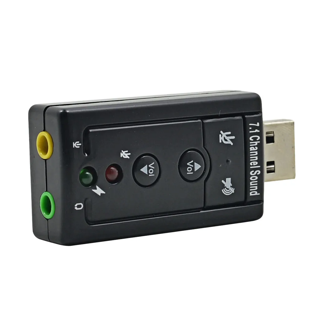 TISHRIC Внешняя USB Звуковая карта адаптер 7,1 канальный Профессиональный 3,5 мм Микрофон Гарнитура для ноутбука ПК Профессиональный
