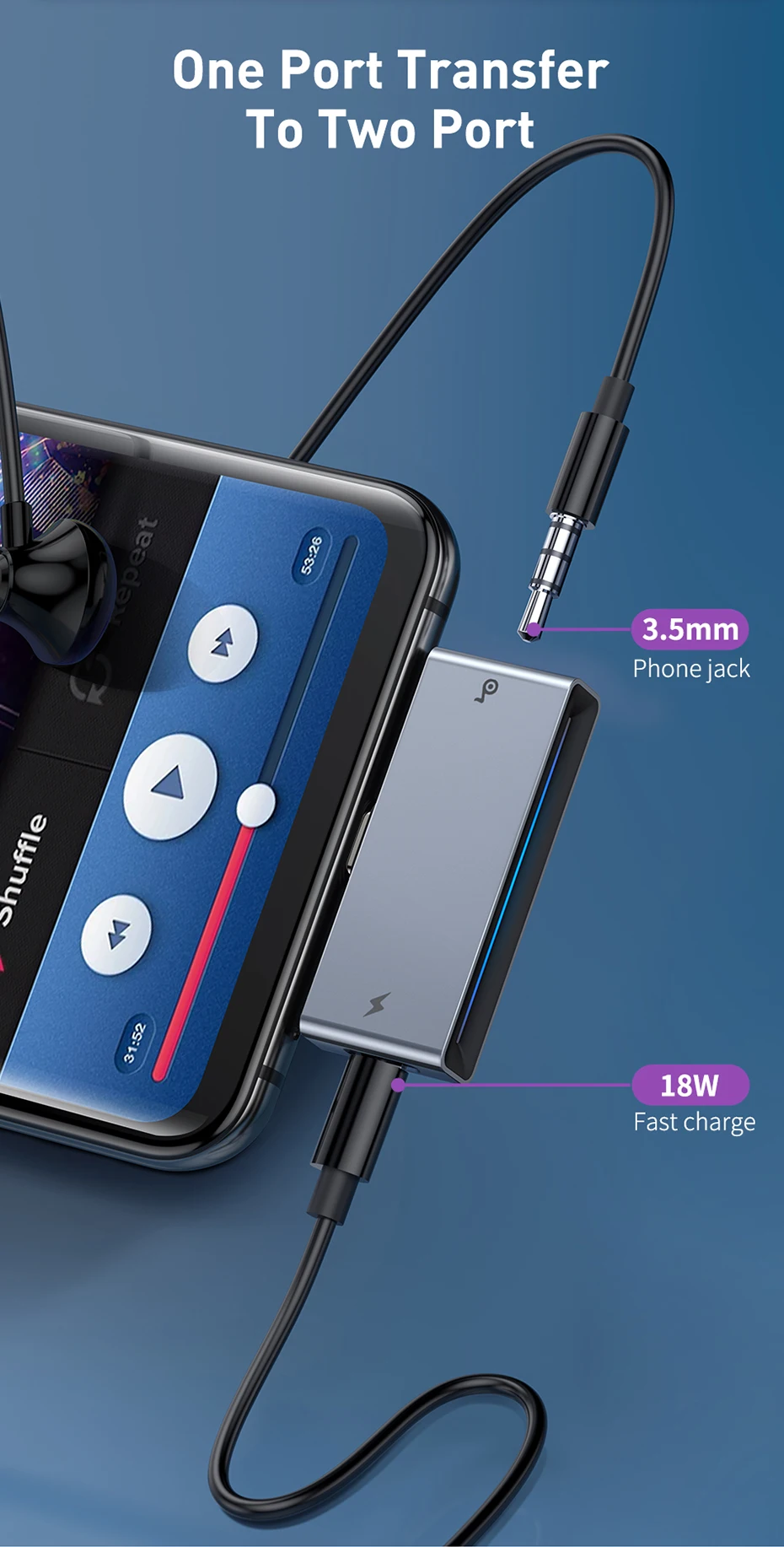 Baseus usb type C до 3,5 мм разъем для наушников AUX адаптер для Xiaomi Redmi Note 7 huawei P20 P30 Pro type-C разветвитель для быстрой зарядки