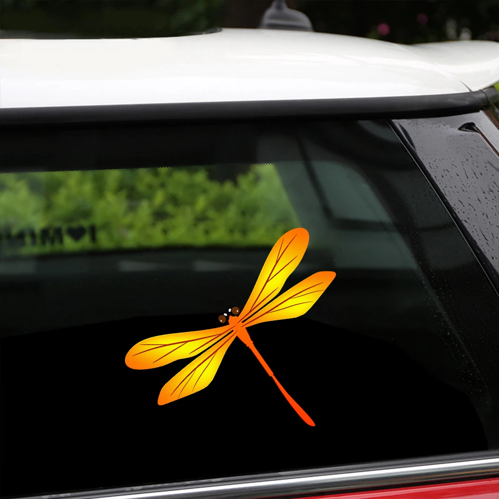 3D мультфильм желтая Стрекоза автомобиля стикер s и наклейки смешной Стильный