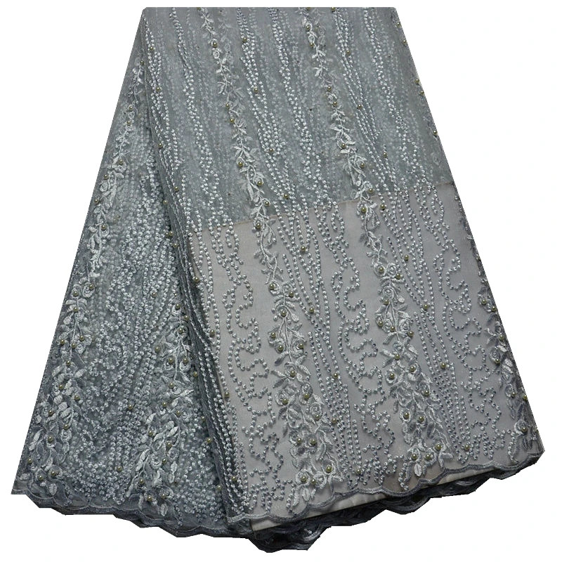 Высокое Качество Кружева Тюль С Бисером 2016 Новое Прибытие Африканский