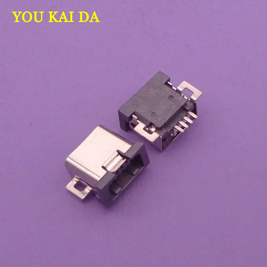 100 шт./лот Micro usb разъем 4p 4pin мини порт для зарядки розетка мобильного телефона