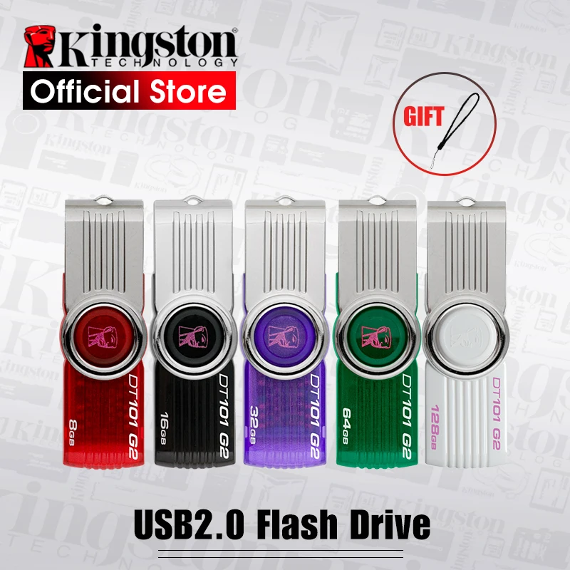 kingston USB C Cle usb 32gb Pendrive Datatraveler DT101G2 Memory Stick 16gb Swivel Black &amp purple Color Flash Mini Pen Drive |