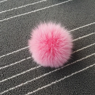 baby pink 1 шт 8 см натуральный шарик из меха лисы помпоны пушистый меховой помпон DIY женская детская зимняя шапка Skullies шапка вязаная шапка R12A - Цвет: baby pink