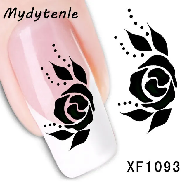Mydytenle Ногтей Вода Татуировки Цветочным Узором Типсы Украшения Переноса Воды Nail Art