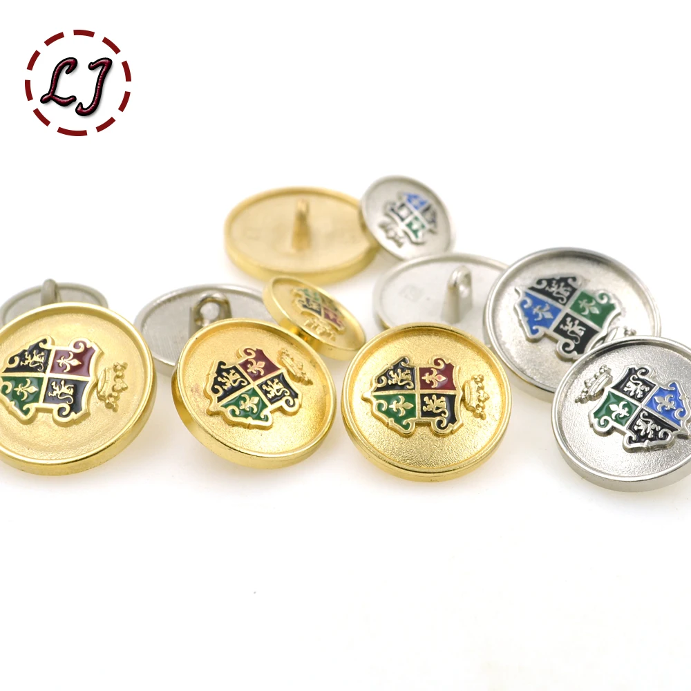 Новая мода 10 шт./лот металлические декоративные кнопки лилии льва и короны