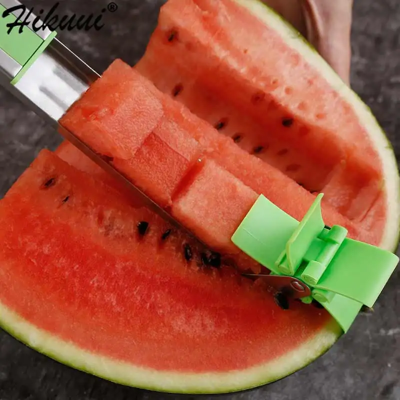 Забавные Нержавеющая сталь нож для арбуза в форме ветряной мельницы пластиковый