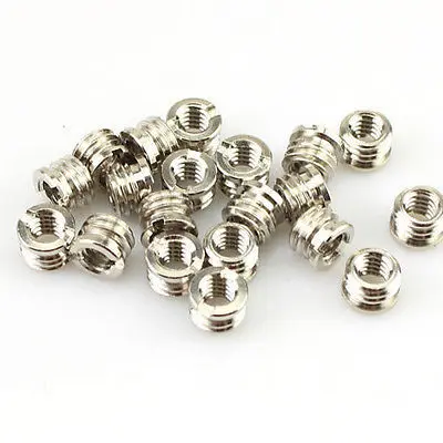 

100X1/4" to 3/8" Tripod / Monopod Camera Adapter Convert Connector Screws Silver Free shipping