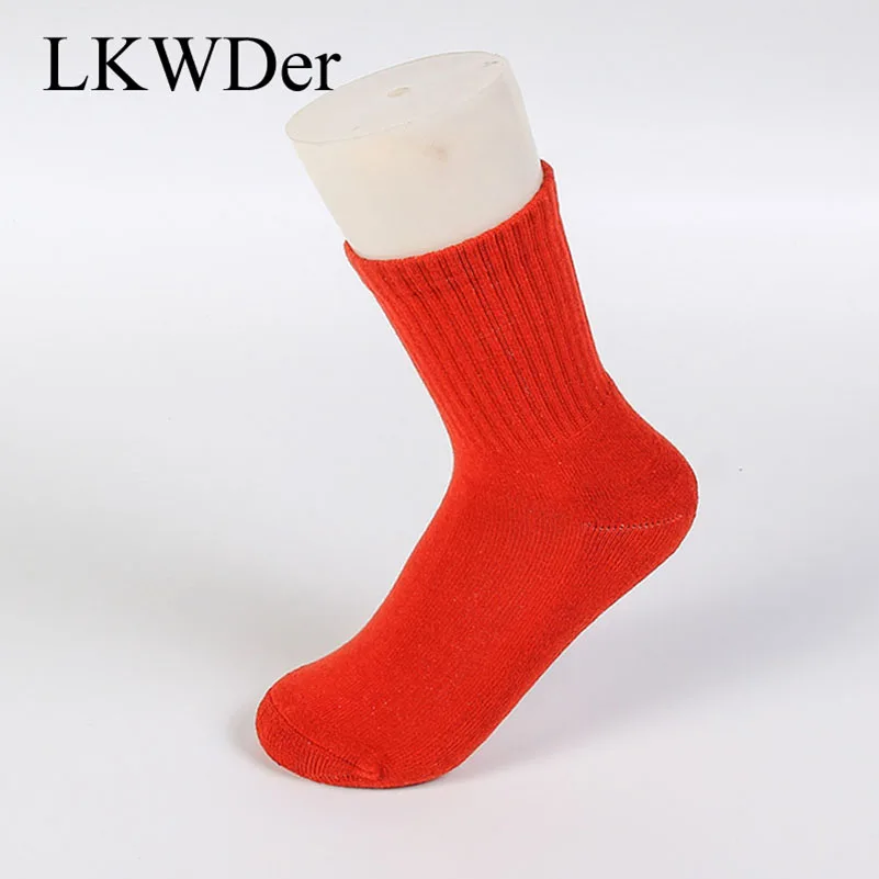 LKWDer, 3 пары, женские носки, зимние, корейские, модные, белые, черные, одноцветные, плотные, махровые, носки без пятки, женские, хлопковые носки, Meias