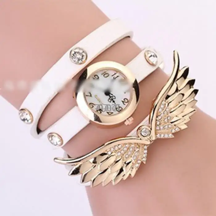 DDU-Fashion New Women's Quartz Watches Rhinestone Metal Wings Adjustable Wristwatch Bracelet Best Gift | Наручные часы
