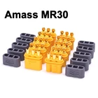 Разъем Amass MR30, гнездовой и Штекерный разъемы, позолоченные обновленные разъемы XT30 для радиоуправляемых аккумуляторов, аксессуары