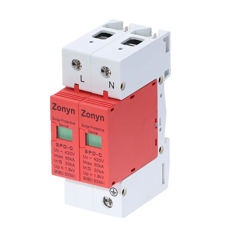 Защитное устройство от перенапряжения высокое качество 2P SPD 420V 30KA ~ 60KA House|house surge