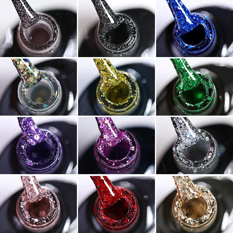 UR SUGAR 7 5 мл гель для ногтей с блестками Блестящий впитывающий цветной лак