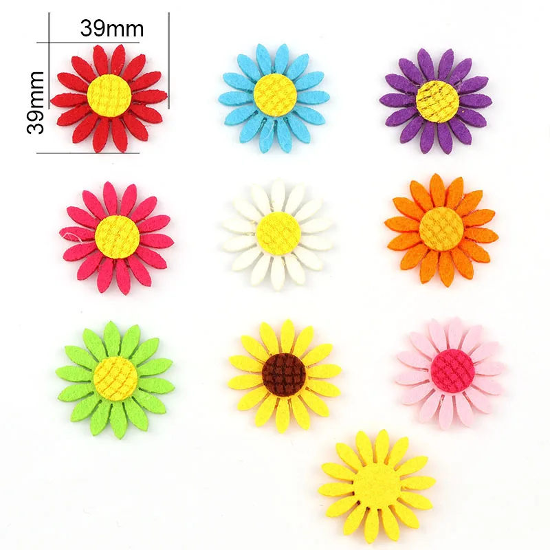 10 шт. фетровые аксессуары для скрапбукинга 39 мм|felt accessories|sunflower patchfelt patch |