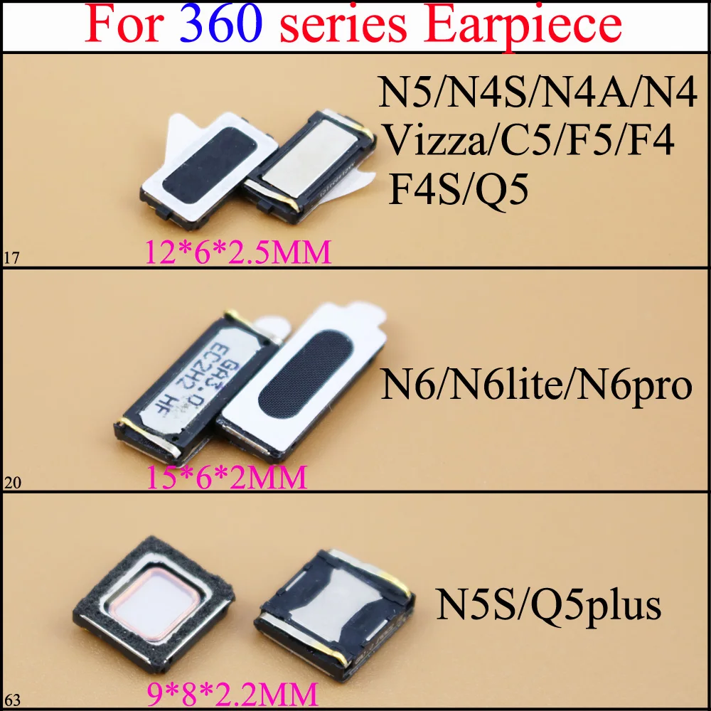 

YuXi Earpiece Speaker Receiver front Ear speaker For 360 N5 N4S N4A N4 Vizza C5 F5 F4 F4S Q5 N6 N6lite N6pro N5S cell phone