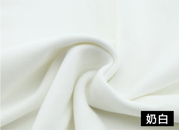 Milk white 40s хлопок Двусторонняя трикотажная футболка ткань для детской одежды без флуоресцентного агента - Цвет: Milk white