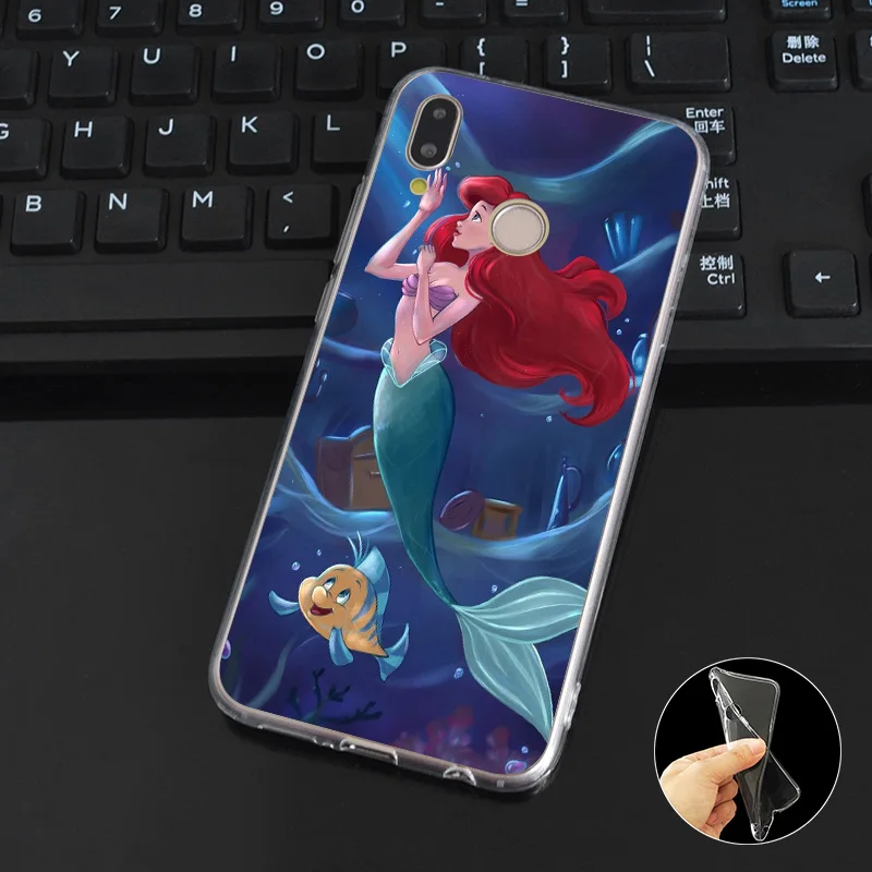 DREAMFOX M358 Мягкий ТПУ силиконовый чехол с русалочкой для huawei Honor 6A 6C 7X9 10 P20 P30 Lite Pro P Smart