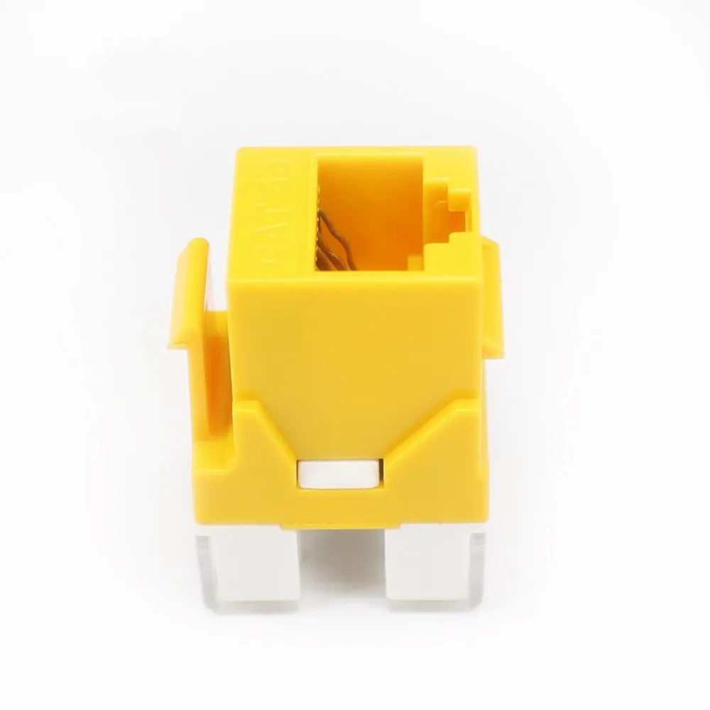 Cat5e UTP Network Module RJ45 Female Yellow Tool-less Keystone Jack For Patch Panel Ethernet Cable | Компьютеры и офис
