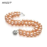 hoozz p dainty freshwater pearl bracelet freshwater cultured double layer bracelets for women available in white black pink