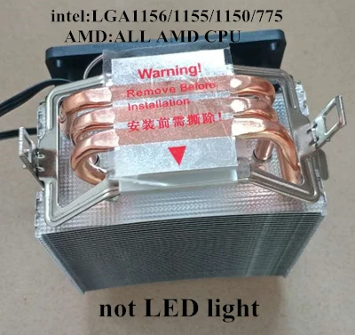 not light 3 с тепловым стержнем heat pipe охлаждения Процессор кулер для LGA 775 1150 1151 1155 1156 2011 Процессор 9 см вентилятор Поддержка Intel AMD - Цвет лезвия: not light