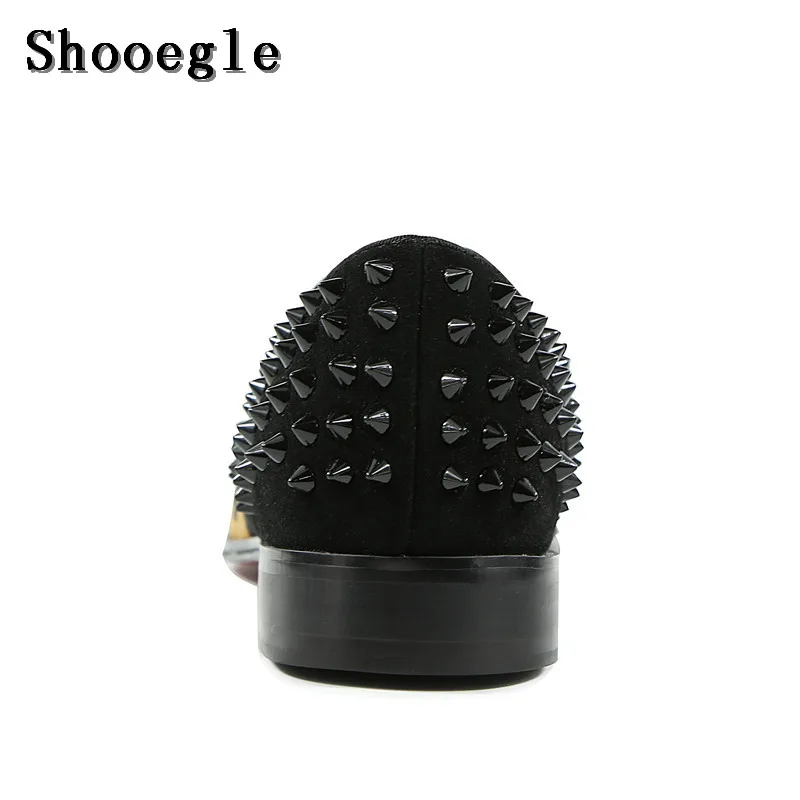 SHOOEGLE/ дизайн; мужские лоферы без застежки на низком каблуке; обувь на шпильке; Мужская леопардовая обувь с заклепками и кисточками; mary janes; повседневная обувь; zapatillas hombre