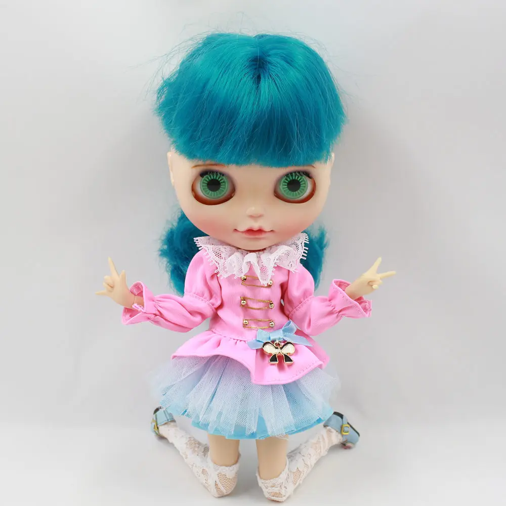 Наряды для куклы Blyth розовый и синий винтажный костюм 1/6 шарнирная кукла ледяная