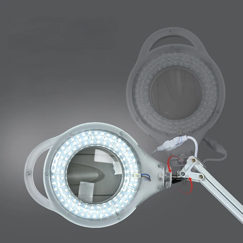 Вращающийся светодиодный освещенный увеличитель 220 В большой стоячий 5x со