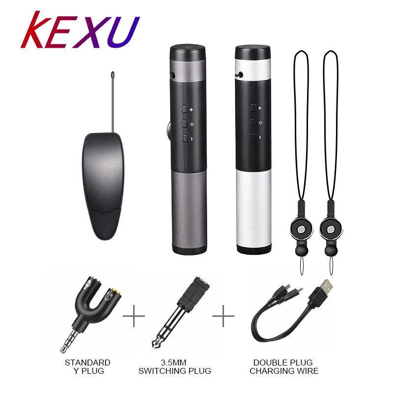 Kexu UHF один для двух беспроводных конденсаторных микрофонов подходит мобильного