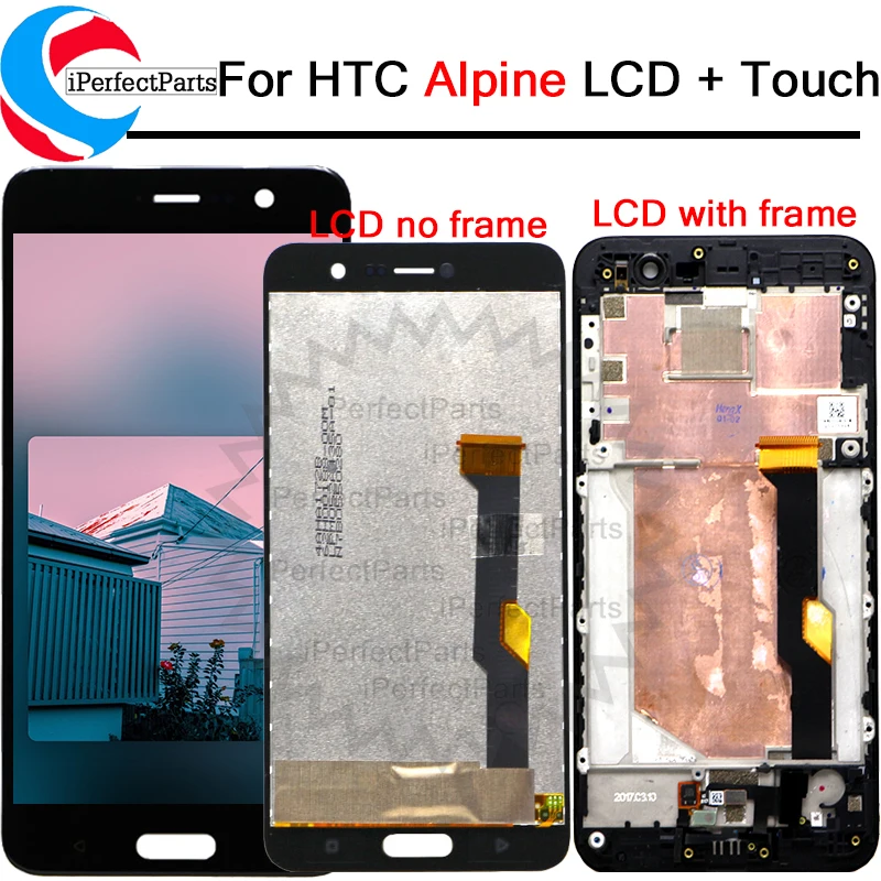 Экран с сенсорным управлением LCD 5,2 "1080 * 1920 для HTC Alpine с рамкой, сборка дисплея дигитайзера, запасные части + инструменты.