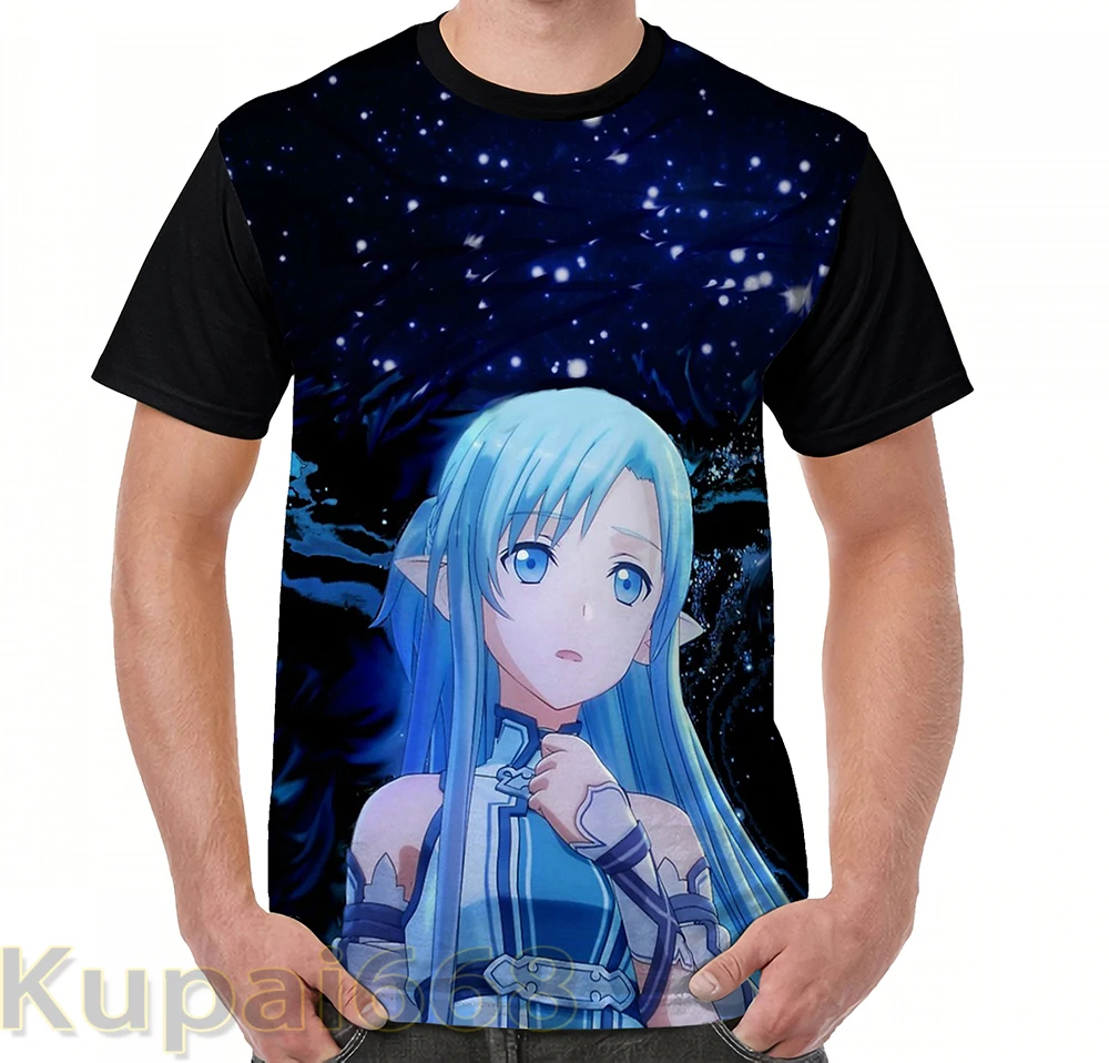 Забавная футболка с графическим принтом мужские топы футболки ASUNA ALO SWORD ART ONLINE (SAO)