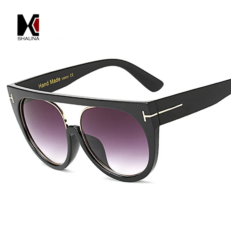 SHAUNA модные плоские женские солнцезащитные очки ретро мужские открытые оправа с