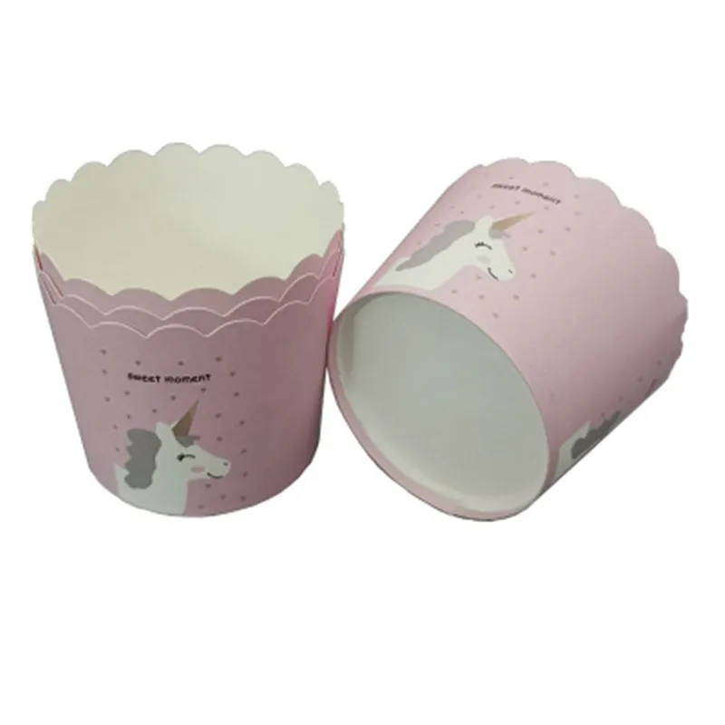 Бумажная чашка для кексов 50 шт. обертка в виде единорога выпечки свадебные