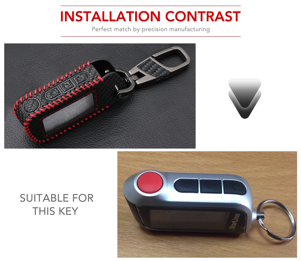 Кожаный чехол для ключей с узором из углеродного волокна Starline A93 A63 A96 брелока