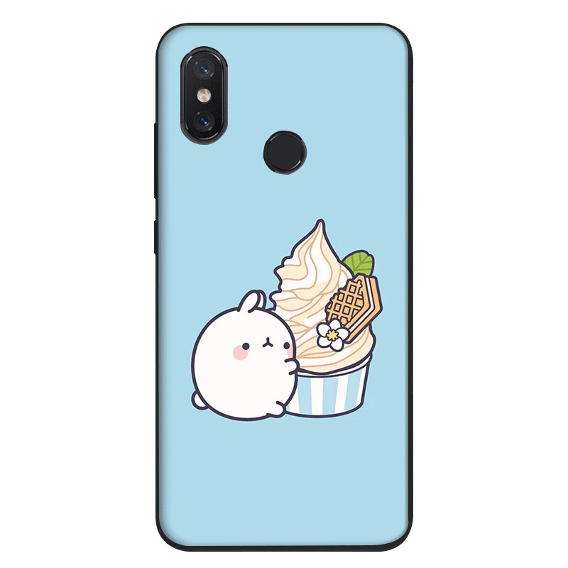 Черный силиконовый чехол из ТПУ для Xiaomi Redmi 4A 4X5 5A Plus 6A 6 Pro S2 милые Чехлы мороженого